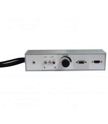 Frette sur boitier femelle1 VGA, 3 RCA (B,R,J), 1 jack 3.5mmn, 1 potentiomètre 45x45, 1 HDMI ® 10 mètres (Fabrication spécifque)