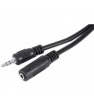 Cordon stéréo Jack 3.5 mm Mâle/Femelle 2 mètres
