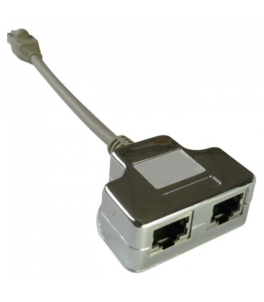 Dédoubleur RJ45 catégorie 6 M/F/F blindé