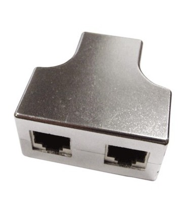 Té RJ45 F/F/F blindé catégorie 5e câblage droit