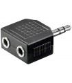 Doubleur Jack 3,5 mm mâle / femelle/ femelle