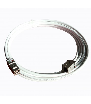 Frette RJ45 Femelle/RJ45 Femelle Cat. 6A F/FTP LS0H  avec recette et étiquette 5 mètres (Fabrication spécifque)