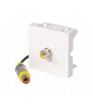 Cordon RCA  femelle sur plastron RCA  femelle 0,20 m