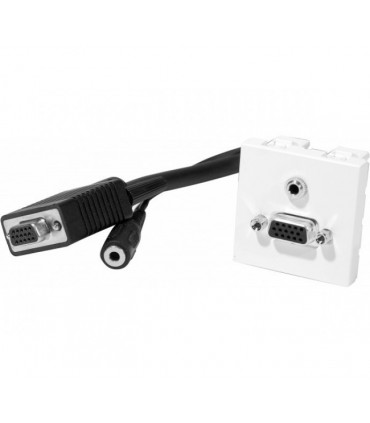 Cordon VGA + Jack femelle sur plastron VGA + Jack femelle 0,20 m