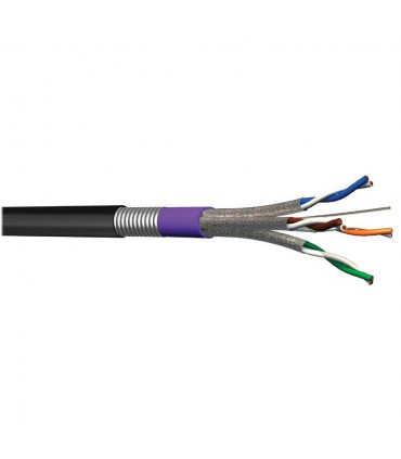 Câble de distributuion monobrin 1 x 4 paires Cat. 6A F/FTP blindé 500 MHz - la boîte de 305 mètres