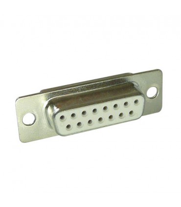 Connecteur Subd 15 points femelle à souder 2 rangées 