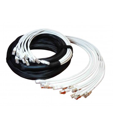 Frette 12 RJ45 Cat. 6A FTP avec manchons + repérage 20 mètres (Fabrication spécifque) 