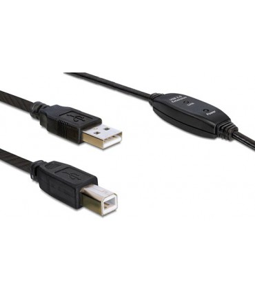 Cordon USB version 2.0 A/B Mâle/Mâle amplifié 10 mètres 
