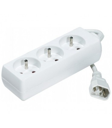 Multiprise blanche 3 prises onduleur IEC 4 mètre 
