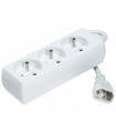Multiprise blanche 3 prises onduleur IEC 4 mètre 