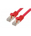 Cordon Cat. 7 RJ45 S/FTP LSOH avec manchons snagless rouge 10 mètre 