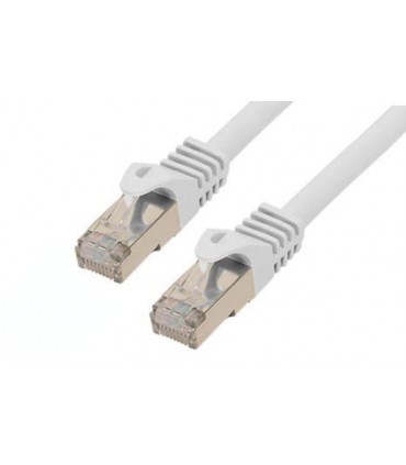 Cordon Cat. 7 RJ45 S/FTP LSOH avec manchons snagless blanc 0.25 mètre 