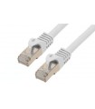 Cordon Cat. 7 RJ45 S/FTP LSOH avec manchons snagless blanc 0.50 mètre 