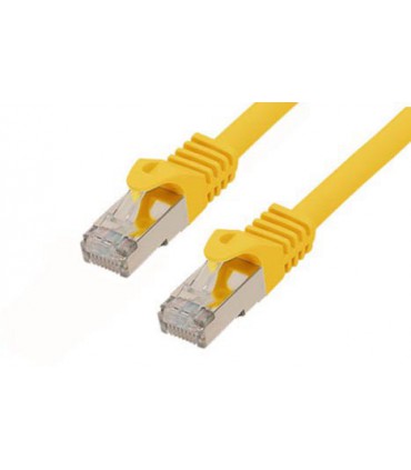 Cordon Cat. 7 RJ45 S/FTP LSOH avec manchons snagless jaune 0.25 mètre 