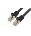 Cordon Cat. 7 RJ45 S/FTP LSOH avec manchons snagless noir 2 mètre 