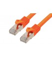 Cordon Cat. 7 RJ45 S/FTP LSOH avec manchons snagless orange 7.5 mètre 