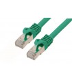 Cordon Cat. 7 RJ45 S/FTP LSOH avec manchons snagless vert 0.50 mètre 