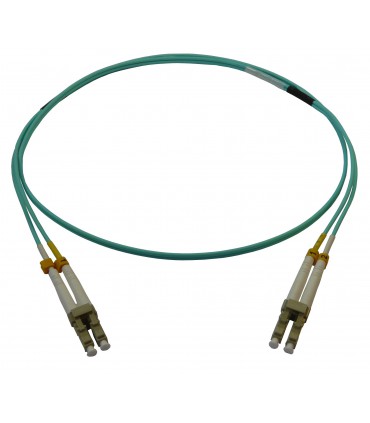 Fibre optique Duplex LC/LC OM3 Multimode 50/125 LSOH turquoise 70 mètres (Fabrication spécifque)
