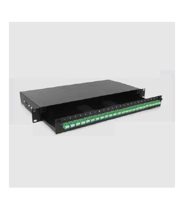 Tiroir coulissant optique équipé de 24 traversées LC/APC duplex monomode