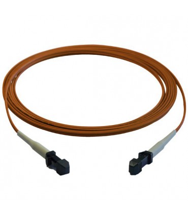 Fibre optique Duplex MTRJ/MTRJ OM2 Multimode 50/125 LSOH orange 0.5 mètre (Fabrication Spécifique)