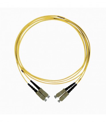 Fibre optique Duplex SC/SC OM4 Multimode 50/125 LSOH jaune 20 mètres 