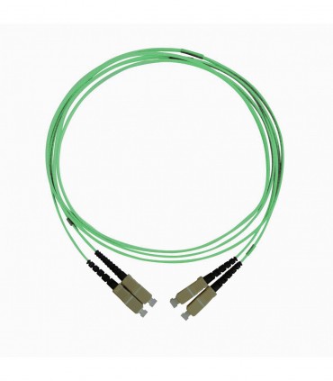 Fibre optique Duplex SC/SC OM4 Multimode 50/125 LSOH verte 1 mètre 