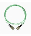 Fibre optique Duplex SC/SC OM4 Multimode 50/125 LSOH verte 15 mètres 