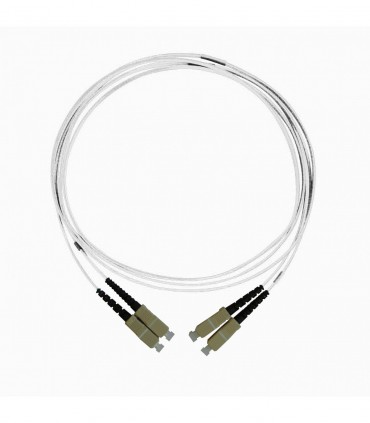 Fibre optique Duplex SC/SC OM4 Multimode 50/125 LSOH blanche 1 mètre 