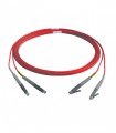Fibre optique Duplex LC/LC OM4 Multimode 50/125 LSOH rouge 3 mètres 