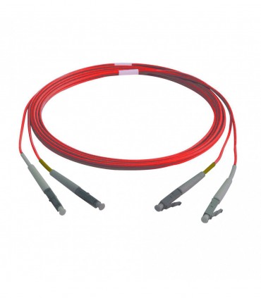 Fibre optique Duplex LC/LC OM4 Multimode 50/125 LSOH rouge 5 mètres 