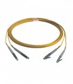 Fibre optique Duplex LC/LC OM4 Multimode 50/125 LSOH jaune 1 mètre 
