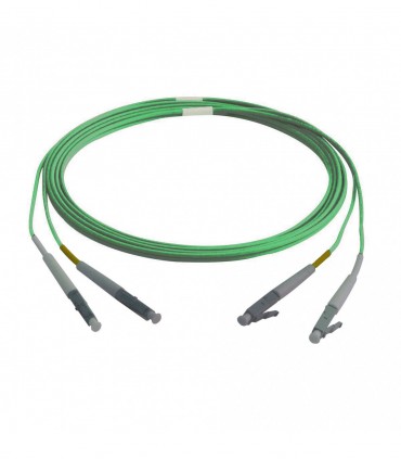 Fibre optique Duplex LC/LC OM4 Multimode 50/125 LSOH verte 7 mètres 