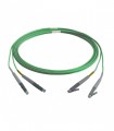 Fibre optique Duplex LC/LC OM4 Multimode 50/125 LSOH verte 20 mètres 