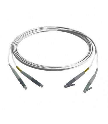 Fibre optique Duplex LC/LC OM4 Multimode 50/125 LSOH blanche 2 mètres 