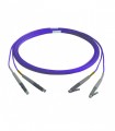Fibre optique Duplex LC/LC OM4 Multimode 50/125 LSOH violette 5 mètres 