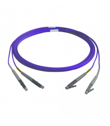 Fibre optique Duplex LC/LC OM4 Multimode 50/125 LSOH violette 7 mètres 