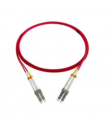 Fibre optique Duplex LC/LC OM4 Multimode 50/125 LSOH rouge 15 mètres 