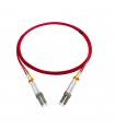 Fibre optique Duplex LC/LC OM4 Multimode 50/125 LSOH rouge 3 mètres 