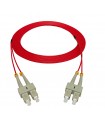 Fibre optique Duplex SC/SC OM4 Multimode 50/125 LSOH rouge 1 mètre 