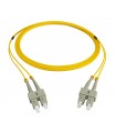 Fibre optique Duplex SC/SC OM4 Multimode 50/125 LSOH jaune 50 mètres 