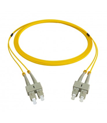 Fibre optique Duplex SC/SC OM4 Multimode 50/125 LSOH jaune 5 mètres 