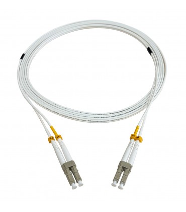Fibre optique Duplex LC/LC OM4 Multimode 50/125 LSOH blanche 5 mètres 