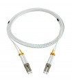 Fibre optique Duplex LC/LC OM4 Multimode 50/125 LSOH blanche 15 mètres 