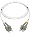 Fibre optique Duplex SC/SC OM4 Multimode 50/125 LSOH blanche 7 mètres 