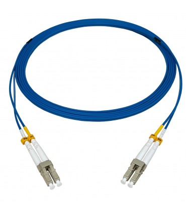 Fibre optique Duplex LC/LC OM4 Multimode 50/125 LSOH bleue 7 mètres 