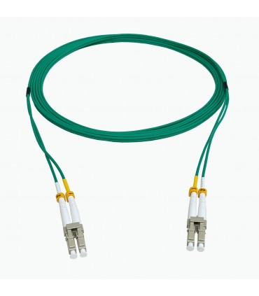 Fibre optique Duplex LC/LC OM4 Multimode 50/125 LSOH verte 10 mètres 