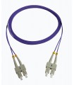 Fibre optique Duplex SC/SC OM4 Multimode 50/125 LSOH violette 50 mètres 
