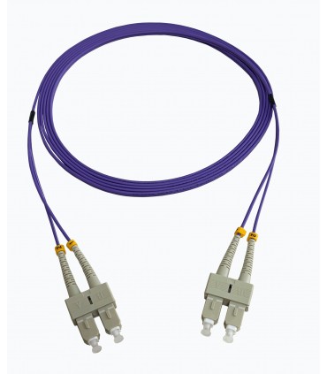 Fibre optique Duplex SC/SC OM3 Multimode 50/125 LSOH violet 25 mètres (Fabrication spécifque) 
