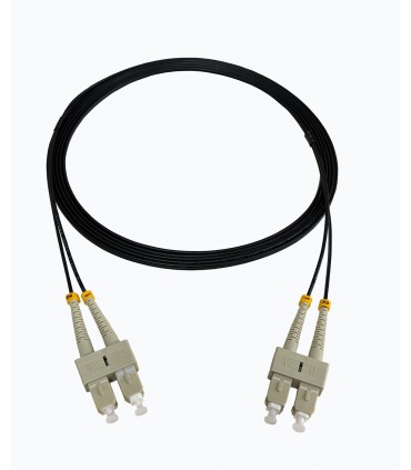 Fibre optique Duplex SC/SC OM4 Multimode 50/125 LSOH noir 7 mètres 