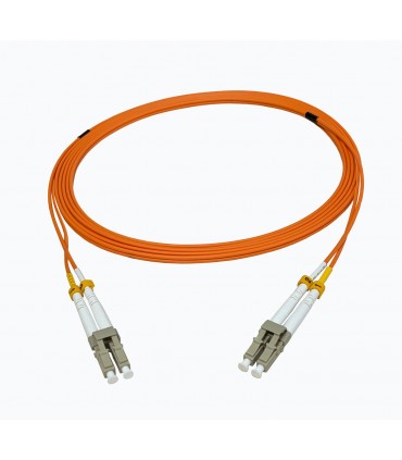 Fibre optique Duplex LC/LC OM2 Multimode 50/125 LSOH orange 20 mètres (Fabrication Spécifique) 